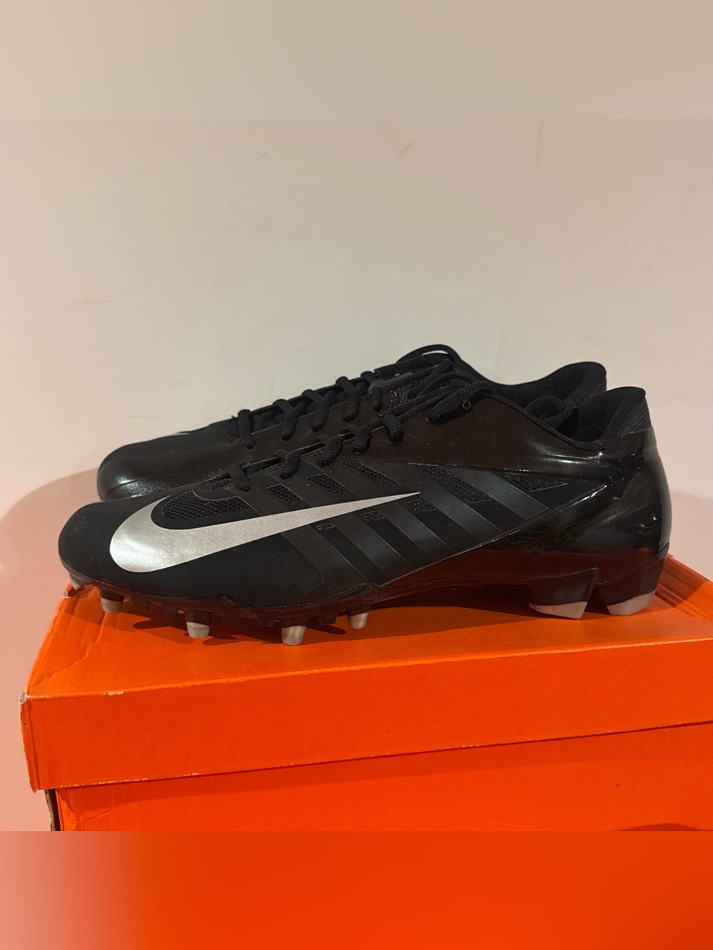 Size 13 Nike Vapor Pro Low TD Football Cleats Black 511340-001 - NEW